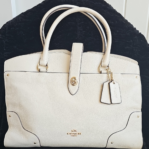 Coach 37167 Mercer Chalk Leather Satchel/shoulder Bag NWOT - Picture 1 of 11